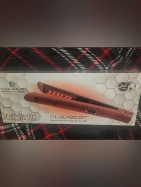 Royale Gladiator Luxury hair straightener  w/cool-tip brand new sealed rose gold